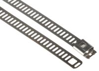 RS PRO Cable Tie, Ladder, 225mm x 7 mm, Metallic 316 Stainless Steel, Pk-100