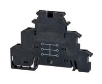 2715571 Phoenix Contact  DIKD 1.5-PV BK Series Black, Triple-Level, Screw Termination