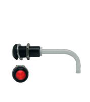 RHD-0700-3500-F9PZR67PR  Bivar, Panel Mount Right Angle LED Light Pipe, Red Round Lens
