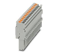 3209989 Phoenix Contact  44329, PP-H 2 Series Grey, 4mm², Push In Termination